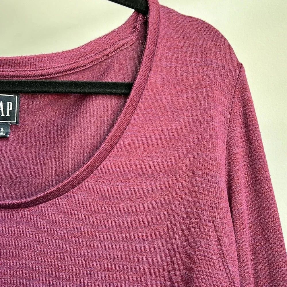 GAP Long Sleeve Shirt Maroon | Petite | GAP Petite Long Sleeve shirt | Maroon - Picture 3 of 8